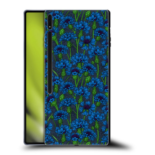 Katerina Kirilova Art Blue Cornflowers Soft Gel Case for Samsung Galaxy Tab S8 Ultra