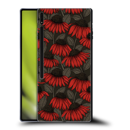 Katerina Kirilova Art Red Coneflowers Soft Gel Case for Samsung Galaxy Tab S8 Ultra