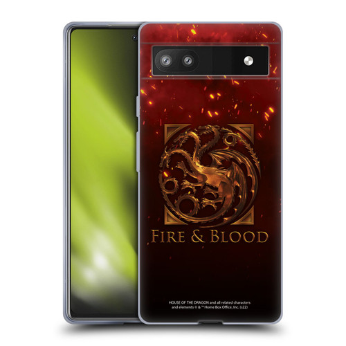 House Of The Dragon: Television Series Key Art Targaryen Soft Gel Case for Google Pixel 6a