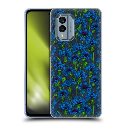 Katerina Kirilova Art Blue Cornflowers Soft Gel Case for Nokia X30