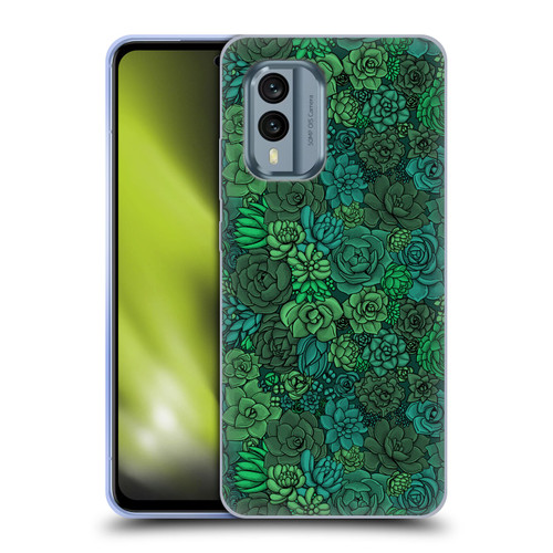 Katerina Kirilova Art Succulent Garden Soft Gel Case for Nokia X30