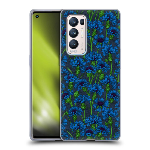 Katerina Kirilova Art Blue Cornflowers Soft Gel Case for OPPO Find X3 Neo / Reno5 Pro+ 5G