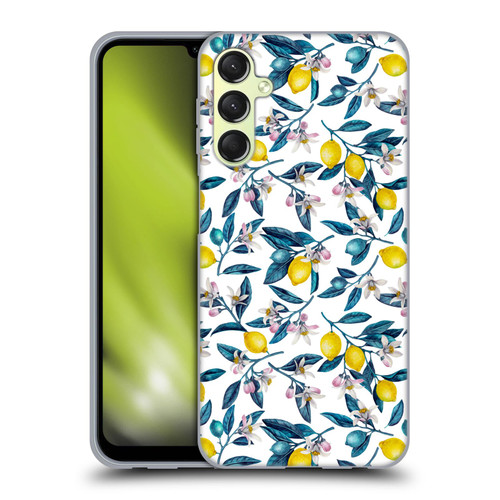 Katerina Kirilova Art Lemons And Blooms Soft Gel Case for Samsung Galaxy A24 4G / M34 5G