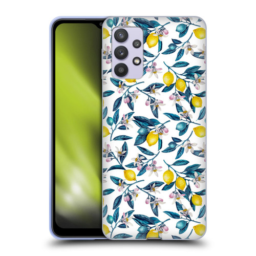 Katerina Kirilova Art Lemons And Blooms Soft Gel Case for Samsung Galaxy A32 5G / M32 5G (2021)