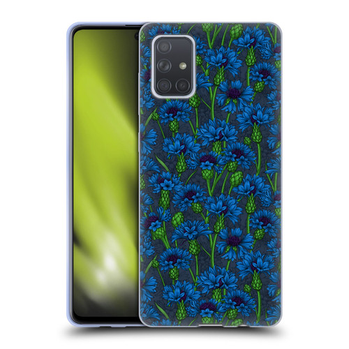 Katerina Kirilova Art Blue Cornflowers Soft Gel Case for Samsung Galaxy A71 (2019)