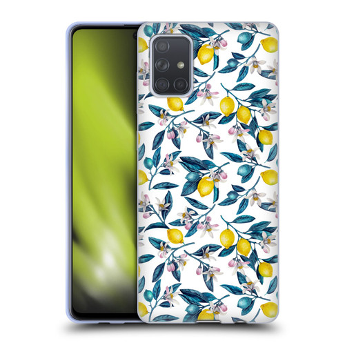Katerina Kirilova Art Lemons And Blooms Soft Gel Case for Samsung Galaxy A71 (2019)