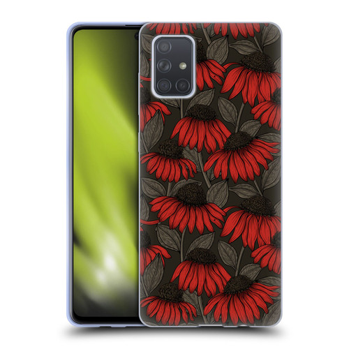Katerina Kirilova Art Red Coneflowers Soft Gel Case for Samsung Galaxy A71 (2019)