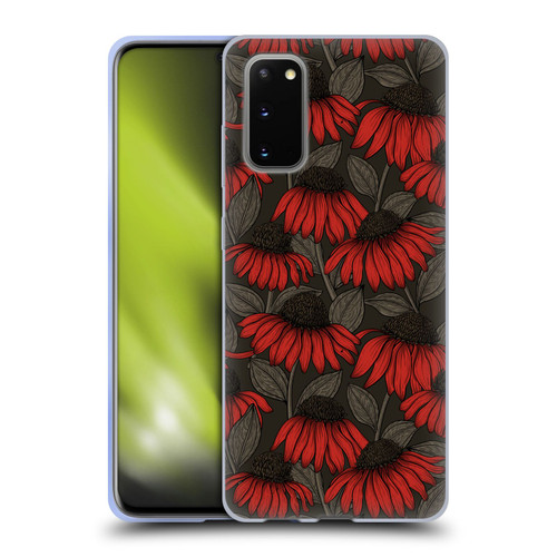 Katerina Kirilova Art Red Coneflowers Soft Gel Case for Samsung Galaxy S20 / S20 5G