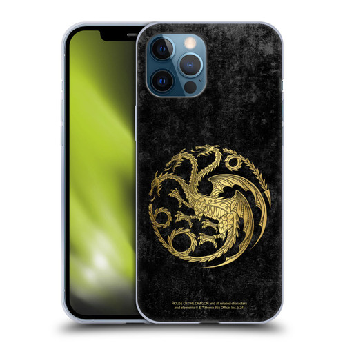 House Of The Dragon: Television Series Season 2 Graphics Gold Targaryen Logo Soft Gel Case for Apple iPhone 12 Pro Max