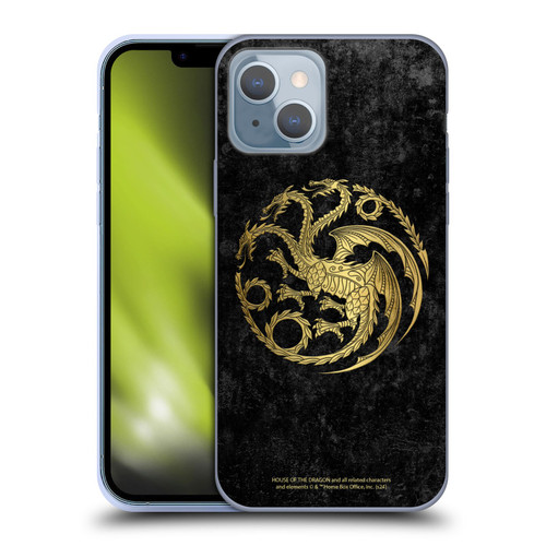 House Of The Dragon: Television Series Season 2 Graphics Gold Targaryen Logo Soft Gel Case for Apple iPhone 14