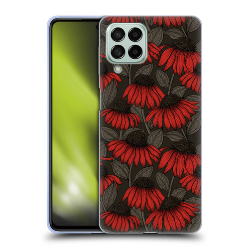 Katerina Kirilova Art Red Coneflowers Soft Gel Case for Samsung Galaxy M53 (2022)