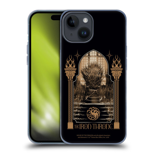 House Of The Dragon: Television Series Season 2 Graphics The Iron Throne Soft Gel Case for Apple iPhone 15