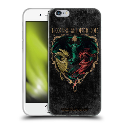 House Of The Dragon: Television Series Season 2 Graphics Dragons Soft Gel Case for Apple iPhone 6 / iPhone 6s