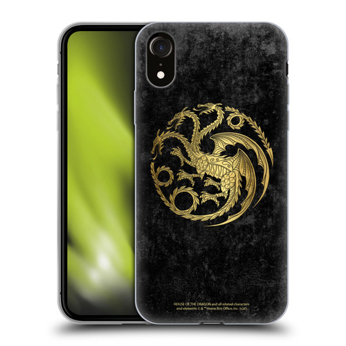 House Of The Dragon: Television Series Season 2 Graphics Gold Targaryen Logo Soft Gel Case for Apple iPhone XR