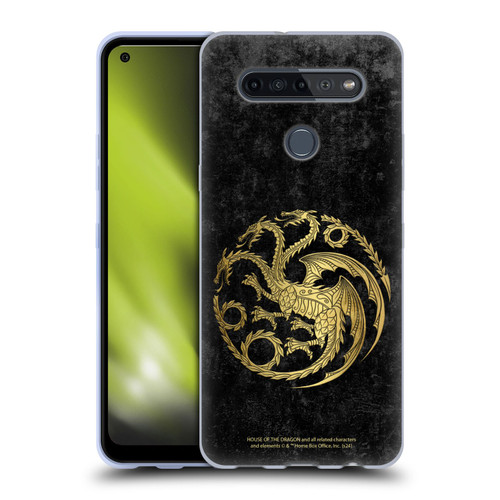 House Of The Dragon: Television Series Season 2 Graphics Gold Targaryen Logo Soft Gel Case for LG K51S