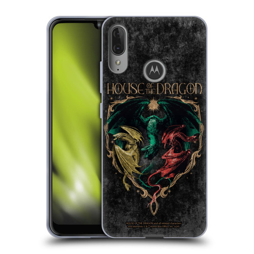 House Of The Dragon: Television Series Season 2 Graphics Dragons Soft Gel Case for Motorola Moto E6 Plus