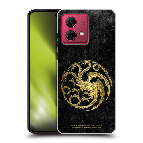 House Of The Dragon: Television Series Season 2 Graphics Gold Targaryen Logo Soft Gel Case for Motorola Moto G84 5G