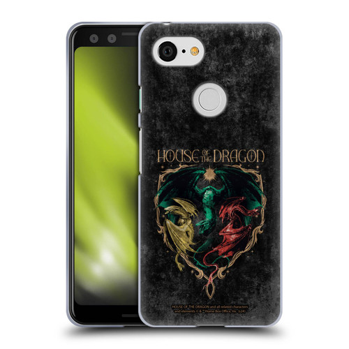 House Of The Dragon: Television Series Season 2 Graphics Dragons Soft Gel Case for Google Pixel 3