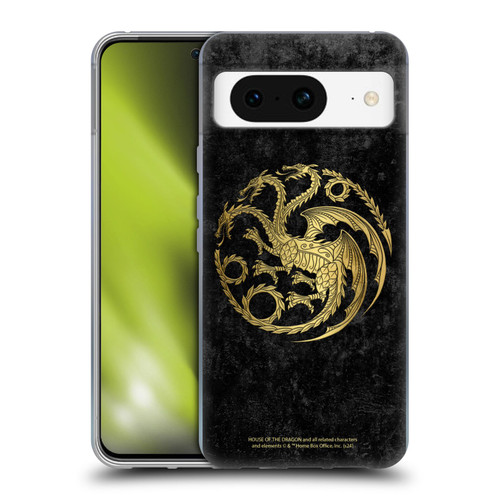 House Of The Dragon: Television Series Season 2 Graphics Gold Targaryen Logo Soft Gel Case for Google Pixel 8