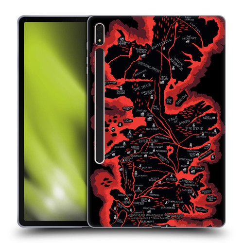 House Of The Dragon: Television Series Season 2 Graphics Seven Kingdoms Map Soft Gel Case for Samsung Galaxy Tab S8 Plus