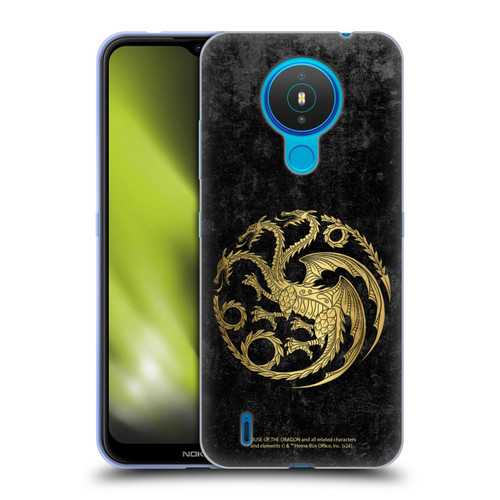 House Of The Dragon: Television Series Season 2 Graphics Gold Targaryen Logo Soft Gel Case for Nokia 1.4