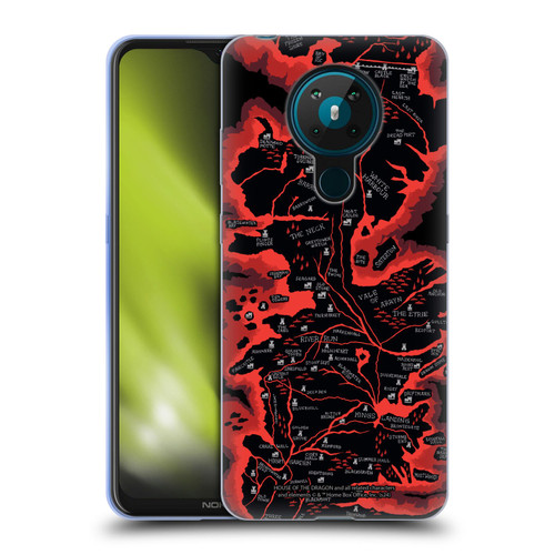 House Of The Dragon: Television Series Season 2 Graphics Seven Kingdoms Map Soft Gel Case for Nokia 5.3