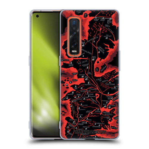 House Of The Dragon: Television Series Season 2 Graphics Seven Kingdoms Map Soft Gel Case for OPPO Find X2 Pro 5G