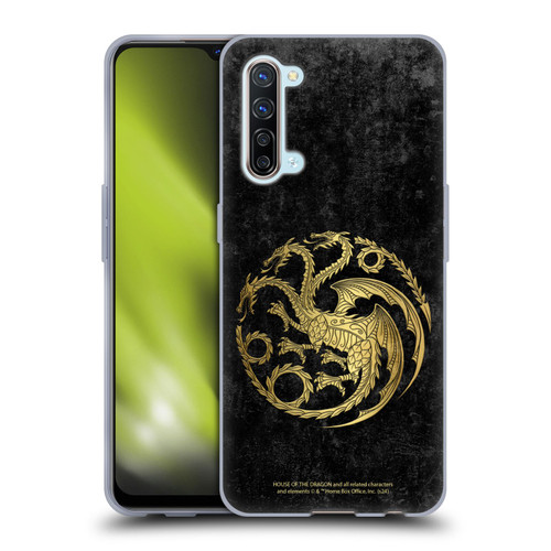 House Of The Dragon: Television Series Season 2 Graphics Gold Targaryen Logo Soft Gel Case for OPPO Find X2 Lite 5G