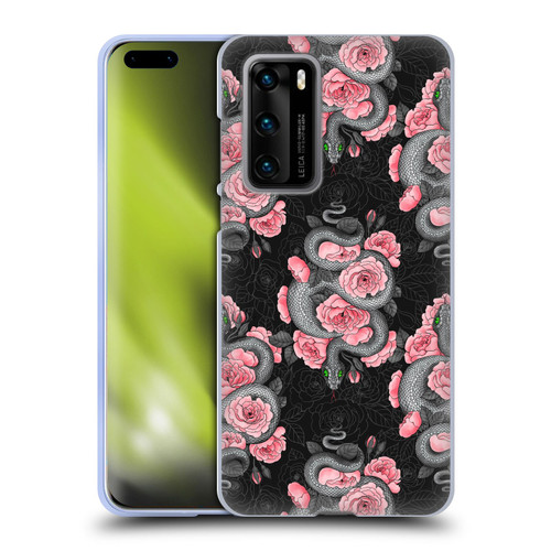 Katerina Kirilova Graphics Snakes And Roses Soft Gel Case for Huawei P40 5G