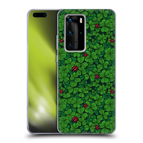 Katerina Kirilova Graphics The Lucky Clover Soft Gel Case for Huawei P40 Pro / P40 Pro Plus 5G