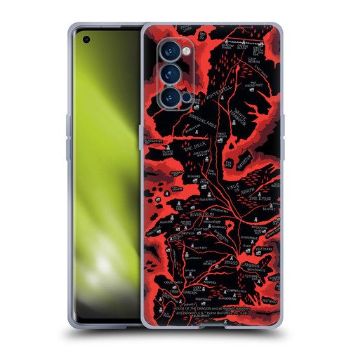 House Of The Dragon: Television Series Season 2 Graphics Seven Kingdoms Map Soft Gel Case for OPPO Reno 4 Pro 5G