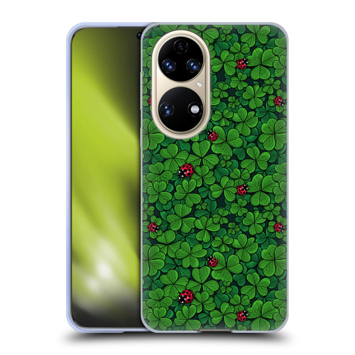 Katerina Kirilova Graphics The Lucky Clover Soft Gel Case for Huawei P50