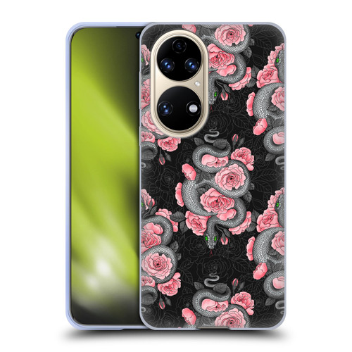 Katerina Kirilova Graphics Snakes And Roses Soft Gel Case for Huawei P50
