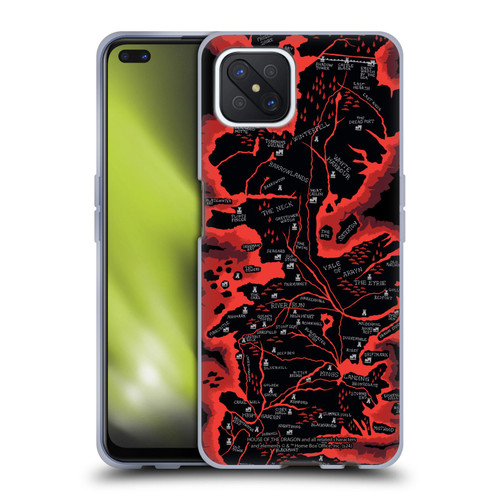 House Of The Dragon: Television Series Season 2 Graphics Seven Kingdoms Map Soft Gel Case for OPPO Reno4 Z 5G