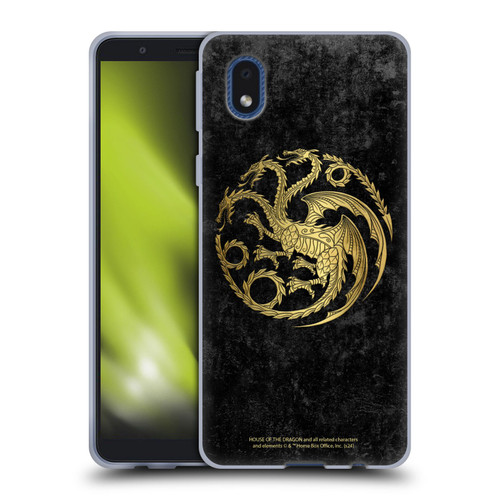 House Of The Dragon: Television Series Season 2 Graphics Gold Targaryen Logo Soft Gel Case for Samsung Galaxy A01 Core (2020)