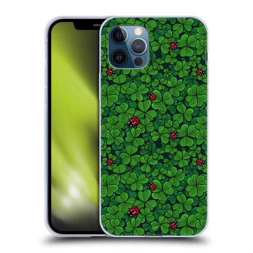 Katerina Kirilova Graphics The Lucky Clover Soft Gel Case for Apple iPhone 12 / iPhone 12 Pro