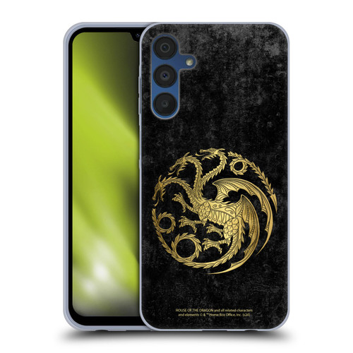 House Of The Dragon: Television Series Season 2 Graphics Gold Targaryen Logo Soft Gel Case for Samsung Galaxy A15
