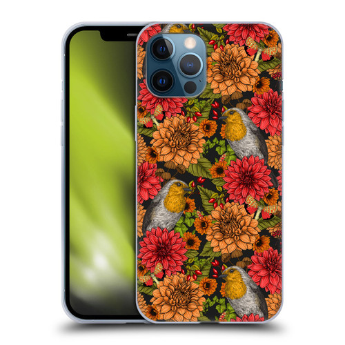 Katerina Kirilova Graphics Robins And Dahlias Soft Gel Case for Apple iPhone 12 Pro Max