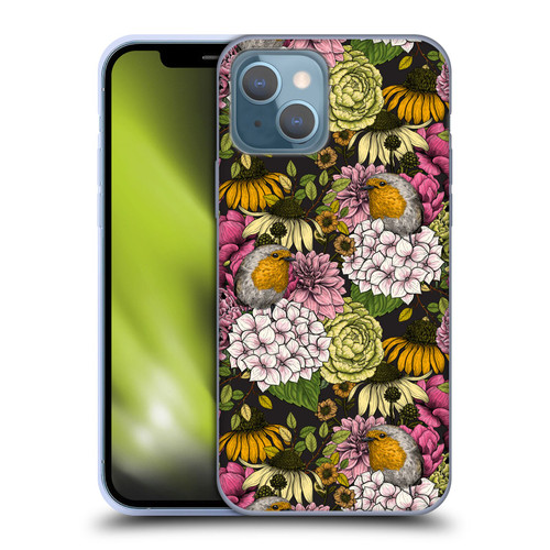 Katerina Kirilova Graphics Robins In The Garden Soft Gel Case for Apple iPhone 13