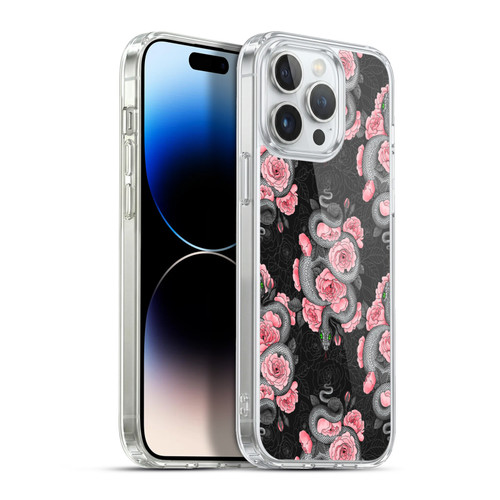 Katerina Kirilova Graphics Snakes And Roses Soft Gel Case for Apple iPhone 13 Pro Max & MagSafe
