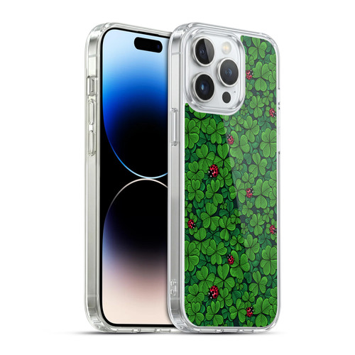 Katerina Kirilova Graphics The Lucky Clover Soft Gel Case for Apple iPhone 14 Pro Max & MagSafe