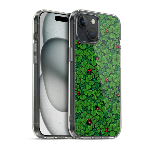 Katerina Kirilova Graphics The Lucky Clover Soft Gel Case for Apple iPhone 15 & MagSafe