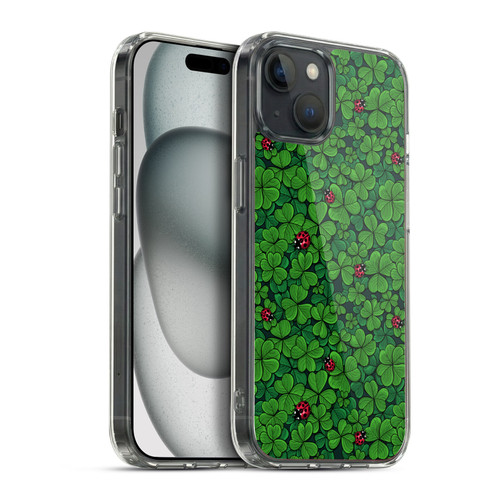 Katerina Kirilova Graphics The Lucky Clover Soft Gel Case for Apple iPhone 15 Plus & MagSafe