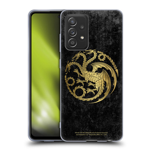 House Of The Dragon: Television Series Season 2 Graphics Gold Targaryen Logo Soft Gel Case for Samsung Galaxy A52 / A52s / 5G (2021)