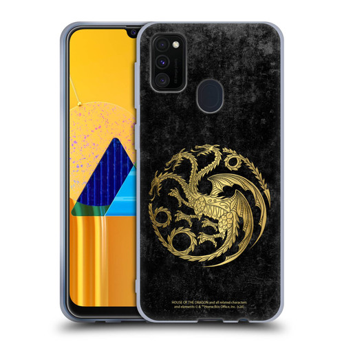 House Of The Dragon: Television Series Season 2 Graphics Gold Targaryen Logo Soft Gel Case for Samsung Galaxy M30s (2019)/M21 (2020)