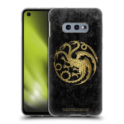 House Of The Dragon: Television Series Season 2 Graphics Gold Targaryen Logo Soft Gel Case for Samsung Galaxy S10e