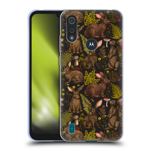 Katerina Kirilova Graphics Rabbits Soft Gel Case for Motorola Moto E6s (2020)