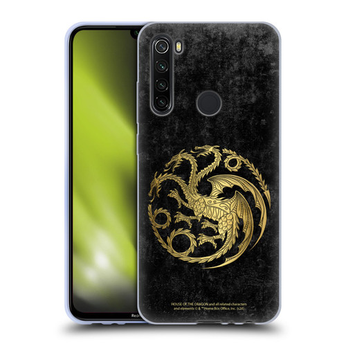 House Of The Dragon: Television Series Season 2 Graphics Gold Targaryen Logo Soft Gel Case for Xiaomi Redmi Note 8T