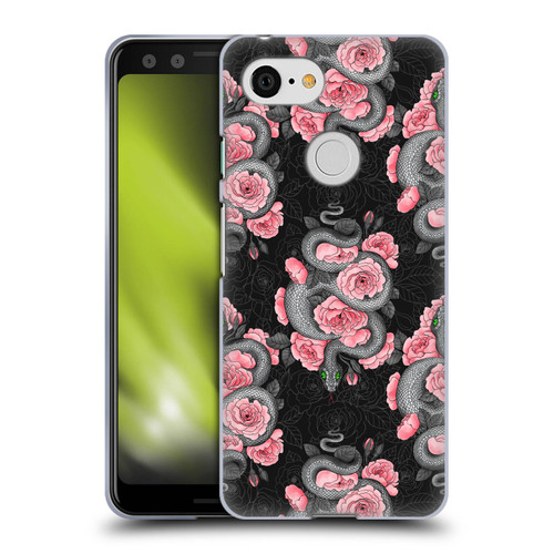 Katerina Kirilova Graphics Snakes And Roses Soft Gel Case for Google Pixel 3
