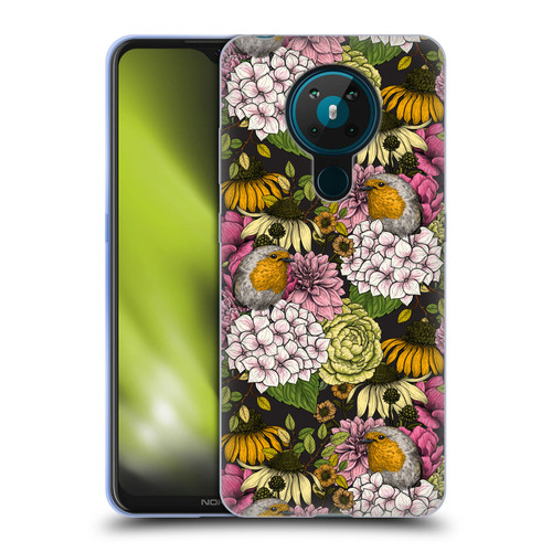 Katerina Kirilova Graphics Robins In The Garden Soft Gel Case for Nokia 5.3